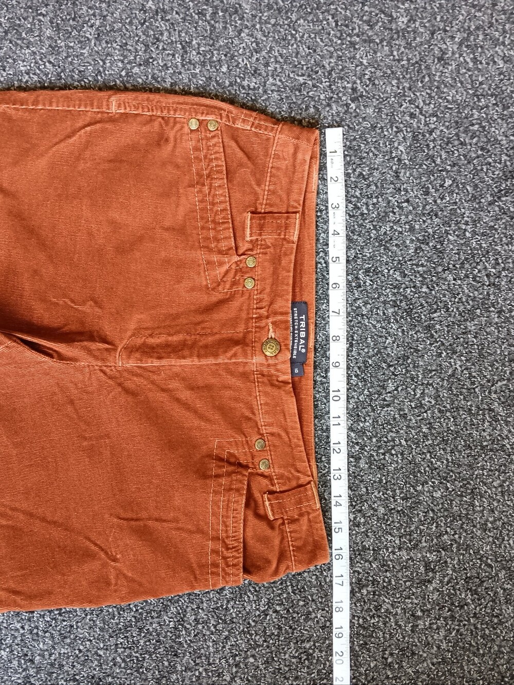 Brown Autumn Corduroy Straight Leg Bootcut Pants Tribal Womens 10, Boho Western - Picture 6 of 10